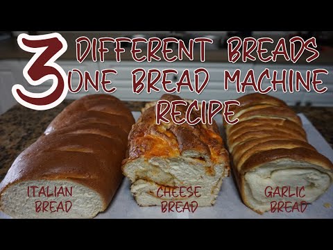 3 Bread Machine Recipes from Same Base Recipe