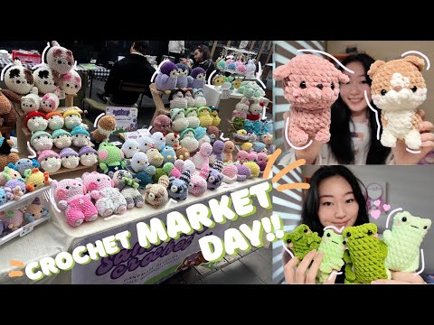 ANOTHER MARKET VLOG! 🌷 How much $$ I made, Trying new patterns & Market prep!