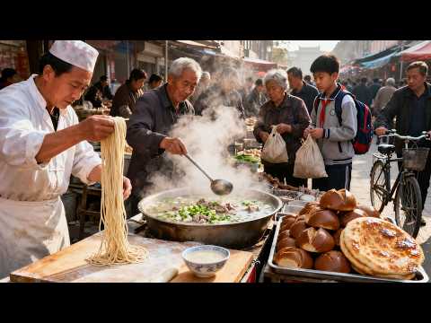 What do locals eat for breakfast in Kaifeng, China's ancient city? An hour of non-stop food sharing!