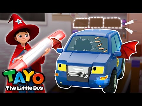 🎃🎵 Clink, Clank, Clunk! Halloween Rescue Repair Shop Song | Tayo Halloween Song for Kids