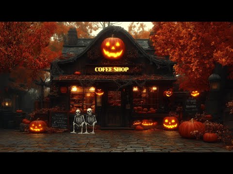 Halloween Jazz Coffee Shop Ambience with Spooky Jazz Music for Study, Work & Relax