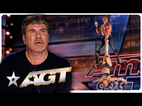 The Judges Can't Look Away From This JAW-DROPPING Trapeze Audition on America's Got Talent!
