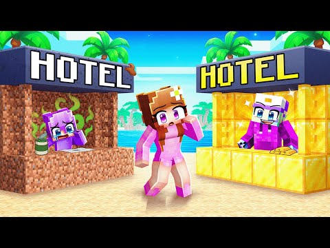 POOR vs RICH Minecraft Hotel Build Battle!