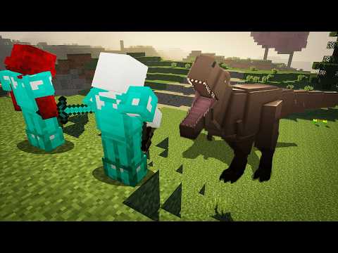 Hunting A Tyrannosaurus Rex in Minecraft