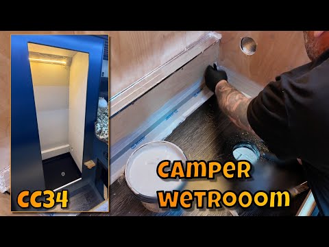 Making a luxury shower room in the camper part 1 - CC34