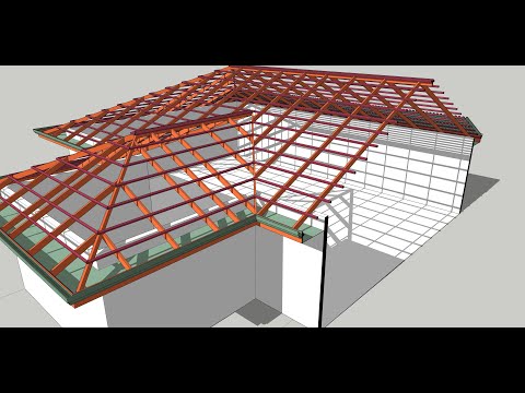 HOW TO MAKE 3D TIMBER ROOF PURLINS AND RAFTERS IN SECONDS - SKETCHUP.