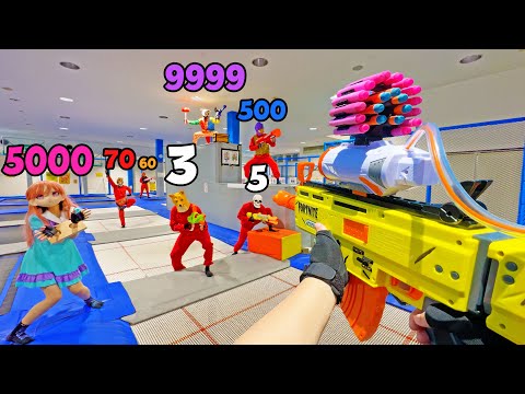 Nerf War | Amusement Park Battle 120(Nerf First Person Shooter)