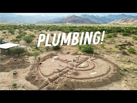 BIG MILESTONE - Plumbing our Hyperadobe Earthbag Roundhouse