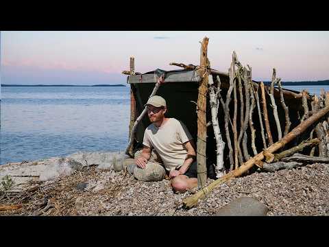 Living on an Island in a Simple Beach Shelter: 3 Days Alone