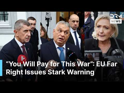 FULL ARRIVAL: Orban Orbán, Le Pen, Babiš Unite in Brussels to Reject Ukraine War Funding | AC1G