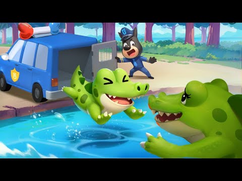 Return Little Crocodile Home | Safety Rules | Kids Cartoons | Sheriff Labrador  | BabyBus TV
