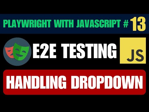 Playwright with Javascript tutorial #13 | Selecting Dropdown Options in Playwright