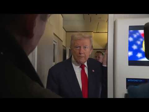 President Trump Gaggles with Press on Air Force One, Oct. 31, 2025
