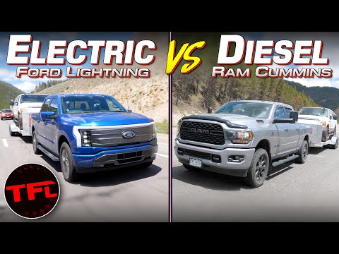 Does the Ram Cummins Diesel Crush a Ford F-150 Lightning On The World's Toughest Towing Test?