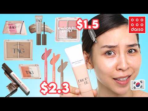 I Tried $2 Korean Makeup from Daiso 😲