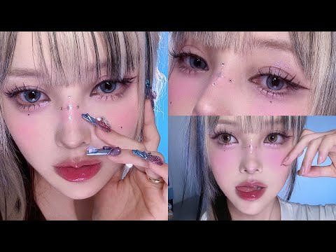 🩵요즘 유행!🩵  K-POP 아이돌 콧잔등 메이크업 Super Trendy K-POP Idol Brightened Nose Bridge Look!