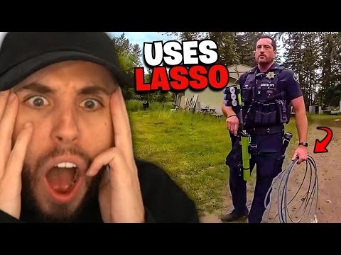 Man With Chainsaw vs. Cop With Lasso