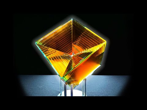 I Made a Tesseract out of Gold Glass