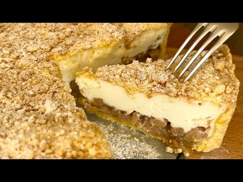 Apple pie with cream soufflé — VERY tasty!🍎🥧