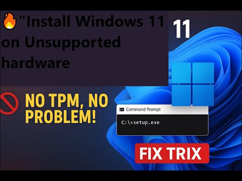 ✅🔥Install Windows 11 on Unsupported hardware🚫 ✅PC using CMD – No TPM, No Problem!🔥🔥