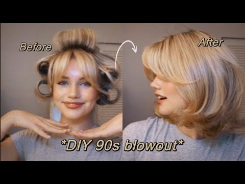 DIY 90's Blowout for Short Hair | Shoulder Length | Tutorial