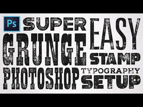 Super Easy Grunge Stamp Photoshop Typography Setup | Tutorial and Free Textures
