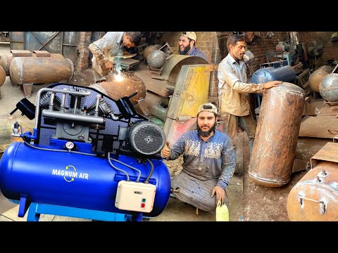 Ingenious Workers Made Air Compressor Tank With Metal Sheets| Air Compressor Manufacturing