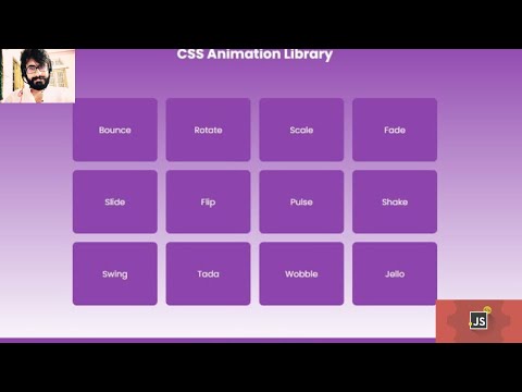57. CSS Animation Library Using HTML, CSS & JAVASCRIPT.