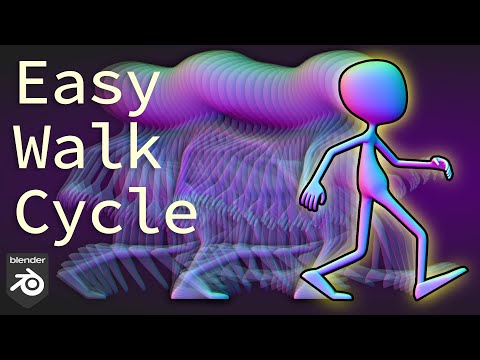 Easy Walk Cycle, Character Animation with Blender