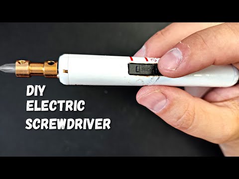 DIY Electric Screwdriver from old PC mouse and vape cigarette with reverse switch and type C USB