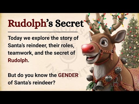 The Secret Life of Santa’s Reindeer || Rudolph the Red-Nosed Reindeer || Learn English Through Story