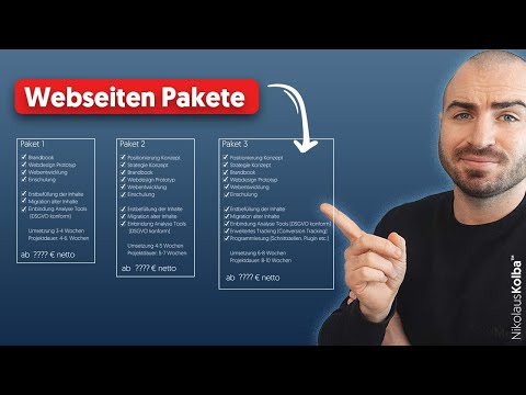 Wie man Webdesign-Dienstleistungen verkauft - Preis Pakete erklärt!