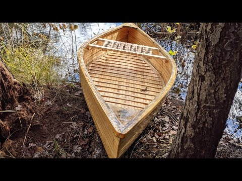 10 foot pine strip canoe build