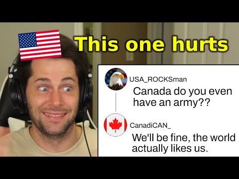 American Reacts to Canadians DESTROYING Americans on the Internet