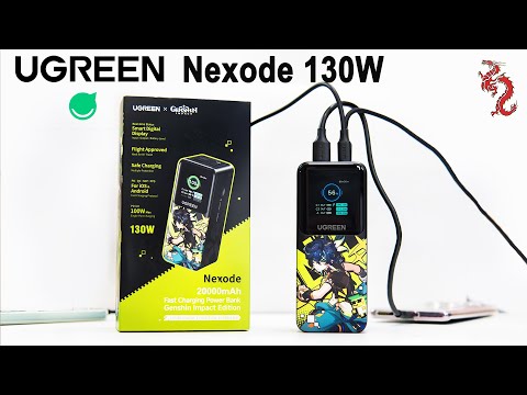UGREEN Nexode 130w 20000mAh Genshin Impact Edition //МОЩНЫЙ power банк с эмодзи