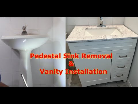 How To Remove A Pedestal Sink And Install A Vanity