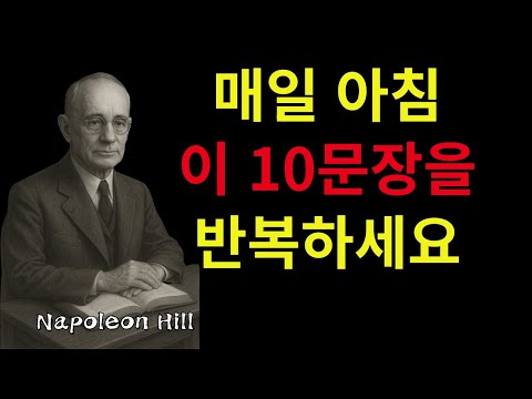 매일 아침 이 10문장을 말하세요, 인생이 바뀝니다 - 나폴레온 힐의 아침 확언