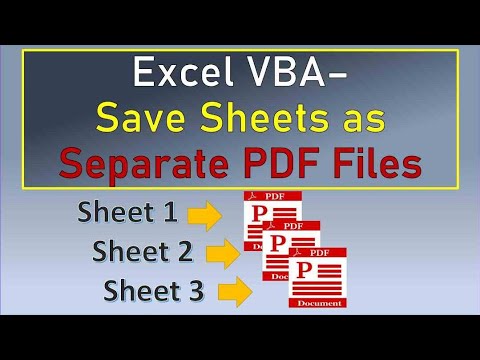 Excel VBA Save Sheets as Separate PDF Files