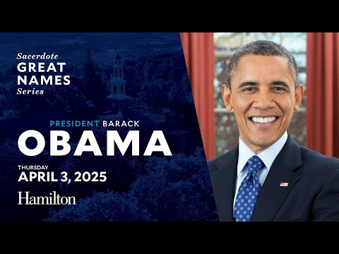 A Conversation with President Barack Obama | Hamilton College Sacerdote Great Names Series