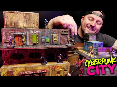 Make CYBERPUNK BUILDINGS - Easy & Stackable