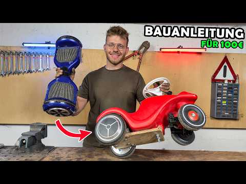 30 km/h E-Bobbycar aus Hoverboard | BAUANLEITUNG (ohne schweißen & günstig)