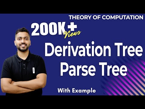 Lec-65: Derivation Tree 🌲Parse Tree 🌲 with example in TOC & Compiler design