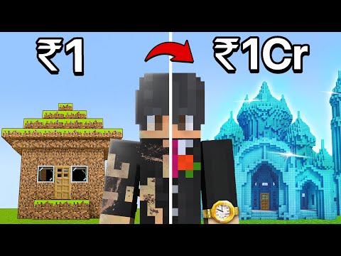 Upgrading House From DIRT to DIAMOND in Minecraft!