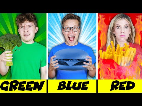 BUYING and EATING ONLY One COLOR FOOD for 24 Hours