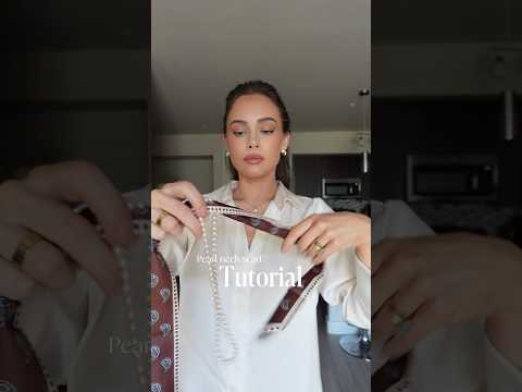 Pearl neck scarf tutorial 🤍 #fashionideas #fashionhacks #howtostyle #styling