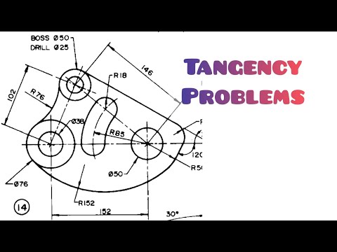 TANGENCY PROBLEMS IN/ TECHNICAL DRAWING / ENGINEERING DRAWING