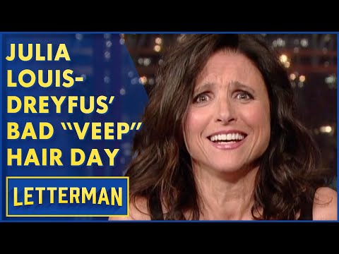 Julia Louis-Dreyfus' Awkward Bathroom Encounter | Letterman