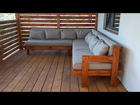 49. Outdoor sofa. 露台沙发. Сам не думал, что так круто получится. Террасный диван.