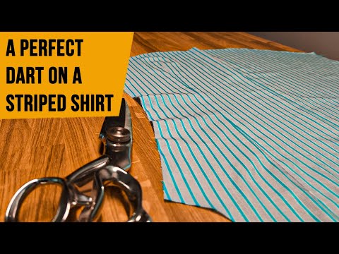 How to Sew A Perfect Dart On A Striped Bespoke Shirt