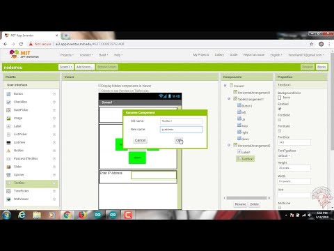 MIT APP INVENTOR 2 -nodemcu wifi car control app